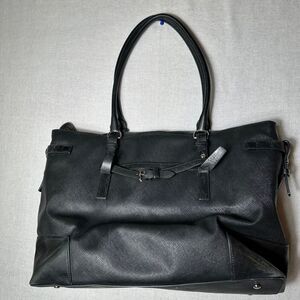 Tumi Carry On black leather satchel bag Overnight Business Core